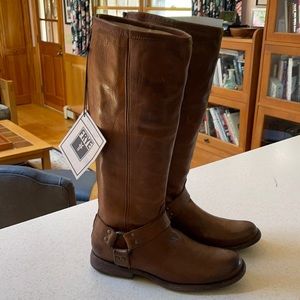 Cognac Leather Frye Boots